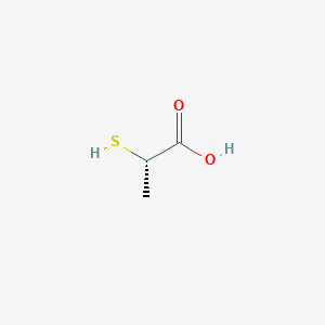 molecular formula C3H6O2S B1219583 (S)-2-mercaptopropanoic acid 