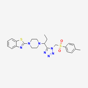 2-[4-[1-[1-[(4-Methylphenyl)sulfonylmethyl]-5-tetrazolyl]propyl]-1-piperazinyl]-1,3-benzothiazole