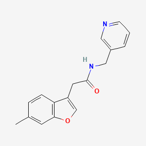 molecular formula C17H16N2O2 B12195906 2-(6-methyl-1-benzofuran-3-yl)-N-(pyridin-3-ylmethyl)acetamide 