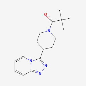 molecular formula C16H22N4O B12195926 2,2-Dimethyl-1-[4-([1,2,4]triazolo[4,3-a]pyridin-3-yl)piperidin-1-yl]propan-1-one 