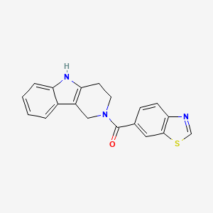 molecular formula C19H15N3OS B12195976 1,3-benzothiazol-6-yl(1,3,4,5-tetrahydro-2H-pyrido[4,3-b]indol-2-yl)methanone 
