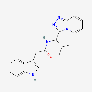 molecular formula C20H21N5O B12196028 2-(1H-indol-3-yl)-N-(2-methyl-1-{[1,2,4]triazolo[4,3-a]pyridin-3-yl}propyl)acetamide 