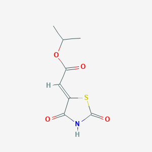 molecular formula C8H9NO4S B12196125 (Z)-isopropyl 2-(2,4-dioxothiazolidin-5-ylidene)acetate 