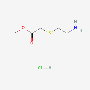 molecular formula C5H12ClNO2S B1219618 methyl 2-[(2-aminoethyl)sulfanyl]acetate hydrochloride CAS No. 40642-85-1