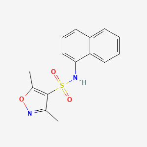 molecular formula C15H14N2O3S B12196215 [(3,5-Dimethylisoxazol-4-yl)sulfonyl]naphthylamine 