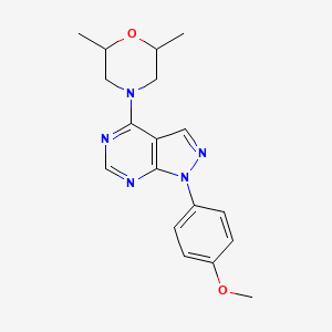 molecular formula C18H21N5O2 B12196265 4-(2,6-dimethylmorpholin-4-yl)-1-(4-methoxyphenyl)-1H-pyrazolo[3,4-d]pyrimidine 