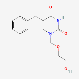 molecular formula C14H16N2O4 B1219635 5-Benzylacyclouridine CAS No. 82857-69-0
