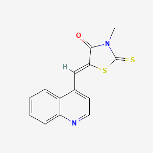 molecular formula C14H10N2OS2 B12196357 3-Methyl-5-(4-quinolylmethylene)-2-thioxo-1,3-thiazolidin-4-one 