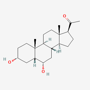 molecular formula C21H34O3 B1219639 3alpha,6alpha-Dihydroxy-5beta-pregnan-20-one CAS No. 570-78-5