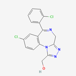 molecular formula C17H12Cl2N4O B1219643 α-羟基三唑安定 CAS No. 37115-45-0