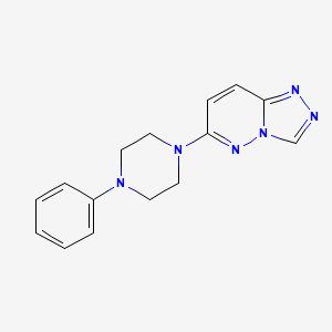 molecular formula C15H16N6 B12196451 6-(4-Phenylpiperazin-1-yl)[1,2,4]triazolo[4,3-b]pyridazine 