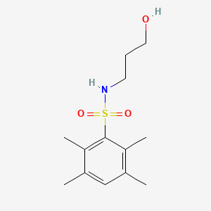molecular formula C13H21NO3S B12196458 N-(3-hydroxypropyl)-2,3,5,6-tetramethylbenzenesulfonamide 