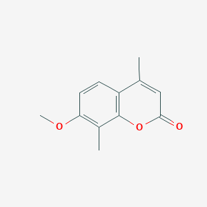 molecular formula C12H12O3 B1219649 7-Methoxy-4,8-dimethyl-1-benzopyran-2-one CAS No. 14002-96-1