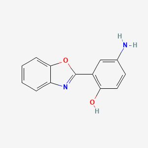 molecular formula C13H10N2O2 B1219653 4-氨基-2-苯并噁唑-2-基酚 CAS No. 62129-02-6
