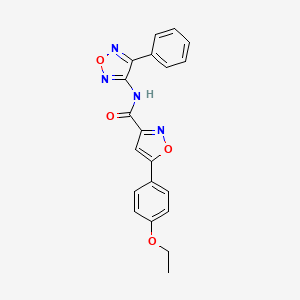 molecular formula C20H16N4O4 B12196545 5-(4-ethoxyphenyl)-N-(4-phenyl-1,2,5-oxadiazol-3-yl)-1,2-oxazole-3-carboxamide 