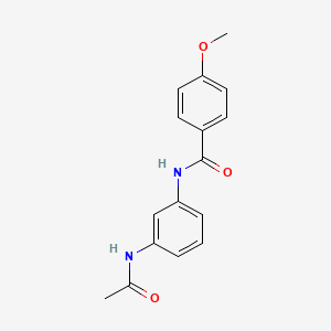 molecular formula C16H16N2O3 B1219656 N-(3-acetamidophenyl)-4-methoxybenzamide 