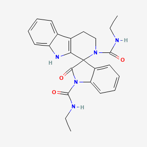 molecular formula C24H25N5O3 B12196589 N,N'-diethyl-2'-oxo-4,9-dihydrospiro[beta-carboline-1,3'-indole]-1',2(2'H,3H)-dicarboxamide 