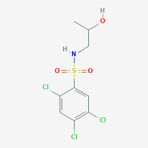 molecular formula C9H10Cl3NO3S B12196595 2,4,5-trichloro-N-(2-hydroxypropyl)benzenesulfonamide 