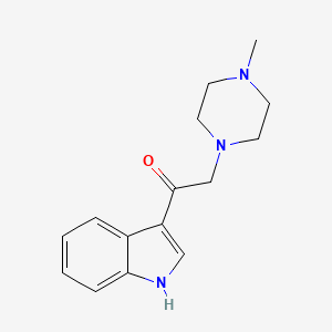 molecular formula C15H19N3O B12196597 1-(1H-indol-3-yl)-2-(4-methylpiperazin-1-yl)ethanone 