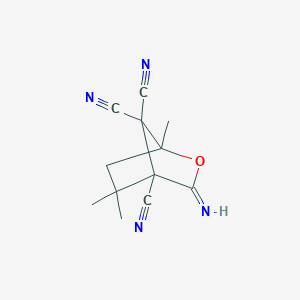 molecular formula C12H12N4O B1219660 3-亚氨基-1,5,5-三甲基-2-氧代双环[2.2.1]庚烷-4,7,7-三腈 