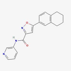 molecular formula C19H17N3O2 B12196626 N-(pyridin-3-yl)-5-(5,6,7,8-tetrahydronaphthalen-2-yl)-1,2-oxazole-3-carboxamide 