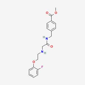 molecular formula C19H21FN2O4 B12196648 Methyl 4-[(2-{[2-(2-fluorophenoxy)ethyl]amino}acetamido)methyl]benzoate 