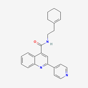 molecular formula C23H23N3O B12196733 N-[2-(cyclohex-1-en-1-yl)ethyl]-2-(pyridin-4-yl)quinoline-4-carboxamide CAS No. 689269-11-2