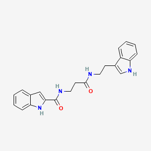 molecular formula C22H22N4O2 B12196748 N-(3-{[2-(1H-indol-3-yl)ethyl]amino}-3-oxopropyl)-1H-indole-2-carboxamide 