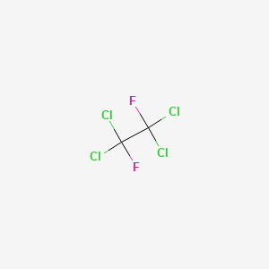 molecular formula C2Cl4F2<br>Cl2FCCCl2F<br>C2Cl4F2 B1219685 1,1,2,2-Tetrachloro-1,2-difluoroethane CAS No. 76-12-0