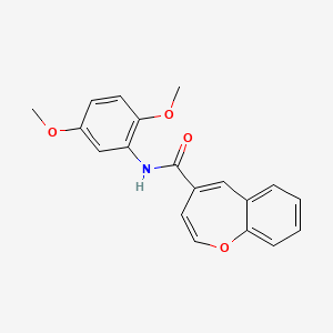 molecular formula C19H17NO4 B12196903 N-(2,5-dimethoxyphenyl)-1-benzoxepine-4-carboxamide 
