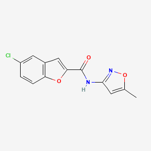 molecular formula C13H9ClN2O3 B12196970 5-chloro-N-(5-methyl-1,2-oxazol-3-yl)-1-benzofuran-2-carboxamide 
