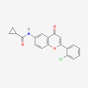 molecular formula C19H14ClNO3 B12197024 N-(2-(2-chlorophenyl)-4-oxo-4H-chromen-6-yl)cyclopropanecarboxamide 
