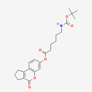 molecular formula C23H29NO6 B12197027 4-Oxo-1,2,3,4-tetrahydrocyclopenta[c]chromen-7-yl 6-[(tert-butoxycarbonyl)amino]hexanoate 