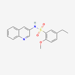 molecular formula C18H18N2O3S B12197031 5-ethyl-2-methoxy-N-(3-quinolinyl)benzenesulfonamide 
