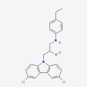 molecular formula C23H22Cl2N2O B12197056 1-(3,6-Dichloro-carbazol-9-yl)-3-(4-ethyl-phenylamino)-propan-2-ol 
