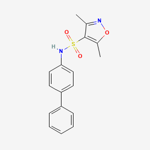 molecular formula C17H16N2O3S B12197131 [(3,5-Dimethylisoxazol-4-yl)sulfonyl](4-phenylphenyl)amine 