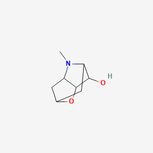 molecular formula C8H13NO2 B1219716 (3R,4R,5R,7R)-6-methyl-2-oxa-6-azatricyclo[3.3.1.03,7]nonan-4-ol CAS No. 487-27-4