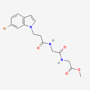 molecular formula C16H18BrN3O4 B12197163 methyl N-[3-(6-bromo-1H-indol-1-yl)propanoyl]glycylglycinate 