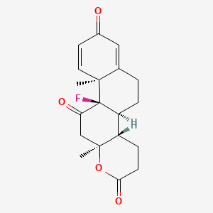 molecular formula C19H21FO4 B1219734 9-Fluoro-11-oxotestololactone CAS No. 6875-24-7