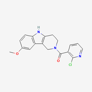 molecular formula C18H16ClN3O2 B12197359 (2-chloropyridin-3-yl)(8-methoxy-1,3,4,5-tetrahydro-2H-pyrido[4,3-b]indol-2-yl)methanone 