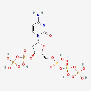 molecular formula C9H18N3O19P5 B1219747 Deoxycytidine-5'-tri-3'-diphosphate CAS No. 73898-16-5