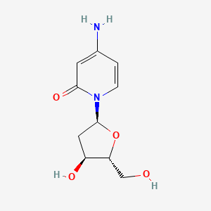 molecular formula C10H14N2O4 B1219753 4-amino-1-[(2S,4S,5R)-4-hydroxy-5-(hydroxymethyl)oxolan-2-yl]pyridin-2-one CAS No. 29868-19-7