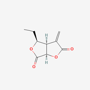 molecular formula C9H10O4 B1219754 Ethisolide CAS No. 33644-10-9