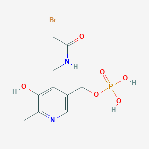 molecular formula C10H14BrN2O6P B1219757 Bromoacetylpyridoxamine phosphate CAS No. 67731-58-2
