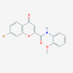 molecular formula C17H12BrNO4 B12197583 7-bromo-N-(2-methoxyphenyl)-4-oxo-4H-chromene-2-carboxamide 