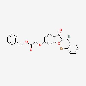 molecular formula C24H17BrO5 B12197597 benzyl {[(2Z)-2-(2-bromobenzylidene)-3-oxo-2,3-dihydro-1-benzofuran-6-yl]oxy}acetate 