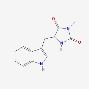 molecular formula C13H13N3O2 B1219760 5-(1H-indol-3-ylmethyl)-3-methylimidazolidine-2,4-dione CAS No. 74311-00-5