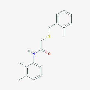 molecular formula C18H21NOS B12197756 N-(2,3-dimethylphenyl)-2-{[(2-methylphenyl)methyl]sulfanyl}acetamide 