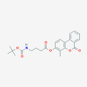 molecular formula C23H25NO6 B12197825 4-methyl-6-oxo-6H-benzo[c]chromen-3-yl 4-[(tert-butoxycarbonyl)amino]butanoate 