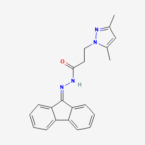 molecular formula C21H20N4O B12197966 3-(3,5-Dimethyl-pyrazol-1-yl)-propionic acid fluoren-9-ylidene-hydrazide 